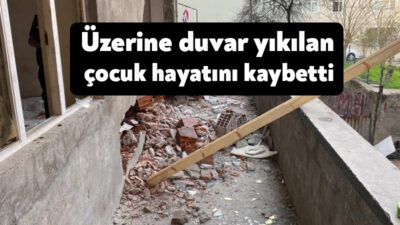 Kocaeli'nin Derince ilçesinde dedesinin evinde tadilat işlerine yardım ederken üzerine