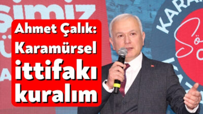 CHP Karamürsel Belediye Başkan Adayı Ahmet Çalık, proje tanıtım toplantısında,