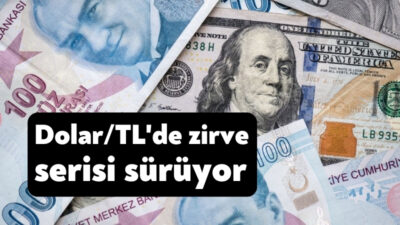 Önceki işlem gününde, 32.55910 seviyesini görerek tarihi rekorunu yineleyen dolar/TL,