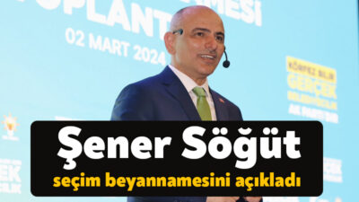 Körfez Belediye Başkanı ve Başkan Adayı Şener Söğüt seçim beyannamesini