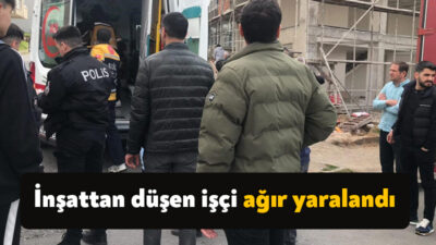 Çayırova'da inşaatta çalışan işçi, 4'üncü kattan zemine düşerek ağır yaralandı