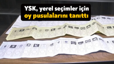 Yüksek Seçim Kurulu'nda (YSK), yerel seçimler için hazırlanan oy pusulaları