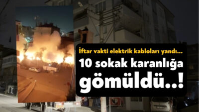 Kocaeli’nin Çayırova ilçesinde trafoda çıkan yangın elektrik kablolarına sirayet etti.