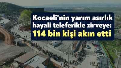 Kocaeli'nin Kartepe ilçesinde İzmit Körfezi ile Sapanca Gölü'nü aynı anda
