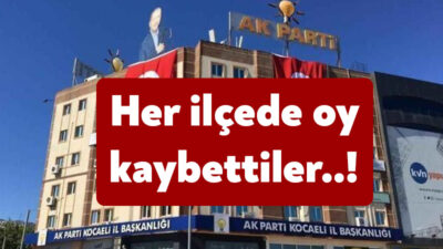 Ak Parti Kocaeli'de elindeki belediyeleri de kaybetti. Kocaeli'de büyük oy