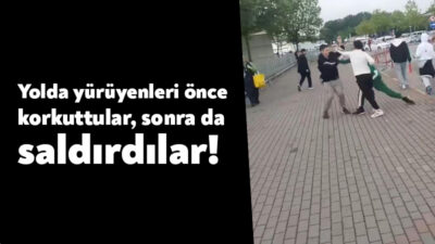 İzmit'te 2 şahıs yolda yürüyen gençleri önce korkuttu, sonra
