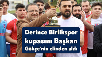2. Amatör Küme C Grubu'nda şampiyonluğa ulaşan Derince Birlikspor'un kupasını