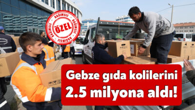 Gebze Belediyesi tarafından satın alınan 3 bin gıda kolisi için