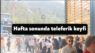 Kocaelili vatandaşlar Büyükşehir Belediyesince yapılarak hizmete açılan teleferiği kullanmak için