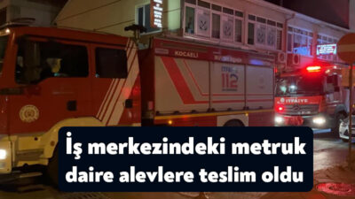 Kocaeli’nin Gölcük ilçesinde 5 katlı iş merkezinin 2’nci katındaki metruk