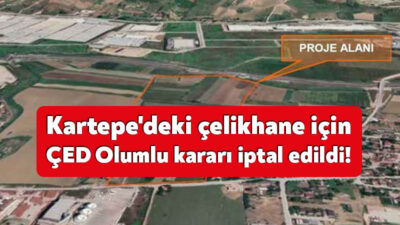 Kartepe'de Yıldızlar Demir Çelik tarafından inşa edilmek istenen çelikhane ve