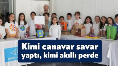 Kocaeli'de ilkokul öğrencileri günlük hayatta karşılaştıkları problemlerden esinlenerek maket projeler