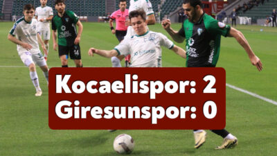 Trendyol 1. Lig 30. hafta karşılaşmasında Kocaelispor konuk ettiği Giresunspor’u