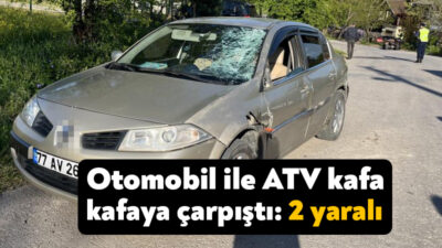 Kocaeli’nin Kartepe ilçesinde otomobil ile ATV’nin kafa kafaya çarpıştığı kazada