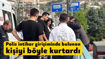 İzmit'te ailevi sorunları olduğunu öne sürerek köprünün korkuluklarına çıkarak intihar