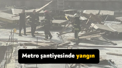 Darıca ve Gebze arasında hizmet verecek metronun durak şantiyesinde yangın