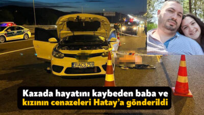 Kuzey Marmara Otoyolu’nun Kocaeli geçişinde kamyonetin otomobile arkadan çarpması neticesinde