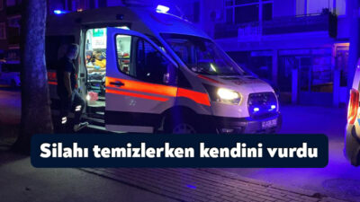 Kocaeli'nin İzmit ilçesinde bir şahıs tabancasını temizlerken silahın ateş alması