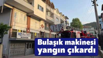Körfez'de bir binanın mutfak kısmında bulaşık makinesinde çıkan yangın itfaiye