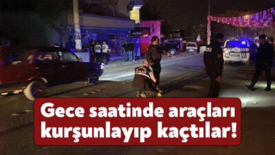Motosikletli 2 şüpheli park halindeki araçları kurşunlayarak kaçtı.