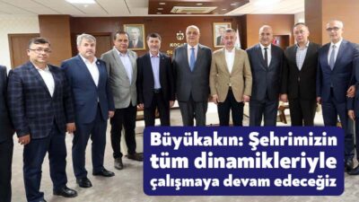 Kocaeli Büyükşehir Belediye Başkanı Tahir Büyükakın, yerel seçimlerinin ardından makamında