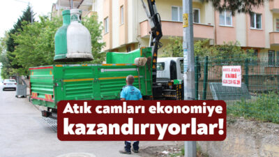Derince Belediyesi’nin geri dönüşüme yönelik yaptığı çalışmalar kapsamında toplanan atık