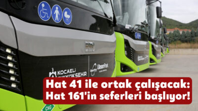 Kocaeli Büyükşehir Belediyesi'ne ait olan toplu taşıma araçlarının bazılarında güzergah