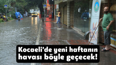 Meteoroloji Genel Müdürlüğü yeni haftada Kocaeli'deki hava tahmin raporunu açıkladı.