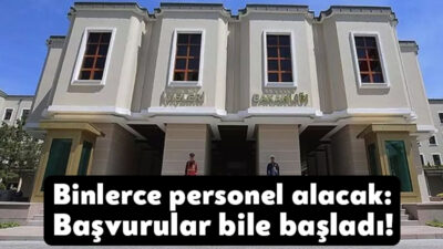 İçişleri Bakanlığı Resmi Gazete'de yayımlanan karara göre, 1,608 personel alımı