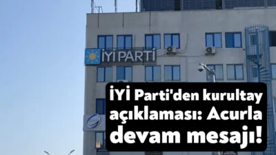 İYİ Parti Kocaeli İl Başkanlığı, partide yaşanan değişim sonrasında yazılı
