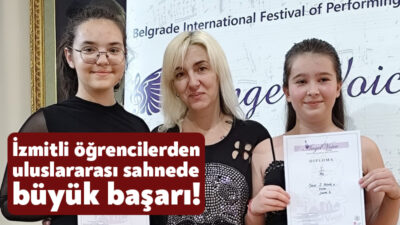 İzmit Belediyesi Sanat Akademisi öğrencileri Öykü Elvin Tuna ve Ceylin