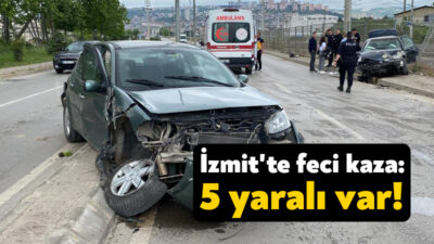 İzmit'te otomobil U dönüşü yaptığı sırada başka bir otomobil ile