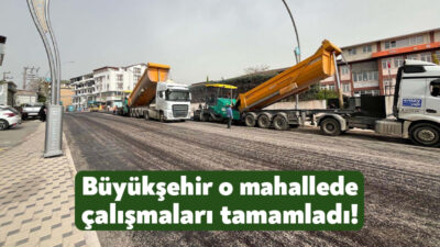 Büyükşehir tarafından mineral tretuvar yaya kaldırımları, dekoratif aydınlatma direkleri ve