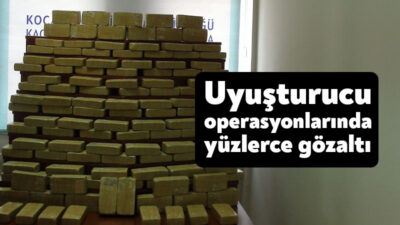 Kocaeli Valiliği ilk iki haftada gerçekleşen uyuşturucu operasyonlarına dair verileri