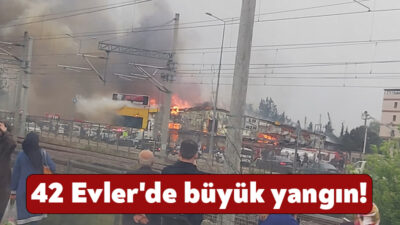 İzmit 42 Evler'de bulunan marketin deposunda yangın çıktı. Bölgeye itfaiye