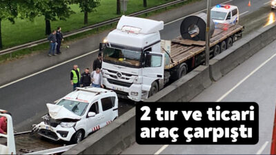 Kocaeli’nin Başiskele ilçesinde 2 tır ve tırlardan birine eskortluk yapan