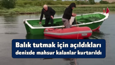 İzmit Körfezi'ne balık tutmak açılan 3 kişi şiddetli fırtına sebebiyle