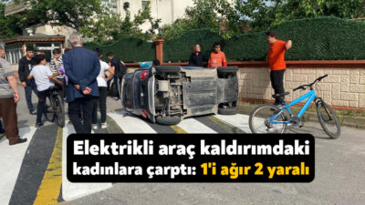 Kocaeli'nin Derince ilçesinde 16 yaşındaki sürücünün kullandığı elektrikli araç, kontrolden