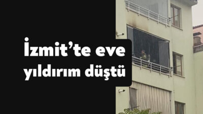 Kocaeli'nin İzmit ilçesinde sağanak sırasında 5 katlı binanın 3. katındaki