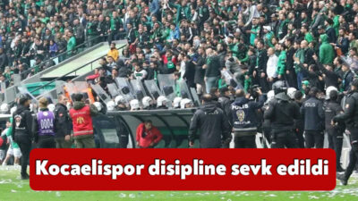 Kocaelispor kulübü, Sakaryaspor maçındaki saha olayları ve çirkin tezahüratla ilgili