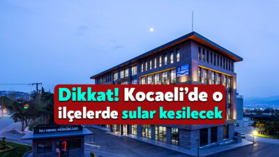 Kocaeli Büyükşehir Belediyesi 7 Mayıs tarihinde saat 08.00'den 20.00'ye kadar