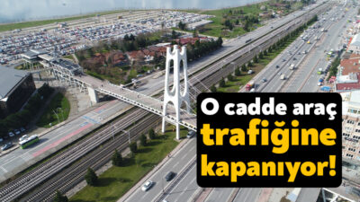 Kocaeli Büyükşehir Belediyesi okulların spor faaliyetlerinden dolayı İzmit'teki caddenin araç