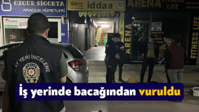 Gölcük'te bir kişi iş yerinde çıkan tartışmada silahla bacağından vuruldu.