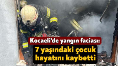 İzmit'te 3 katlı binanın 2. katında çıkan yangında anne ve