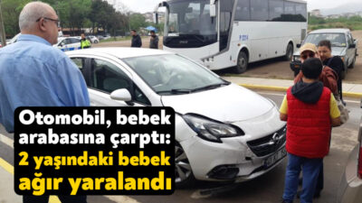 Körfez'de gaz pedalı takılı kalan otomobil park halindeki araca, ardından