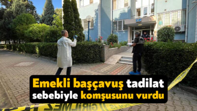 İzmit'te apartman yöneticisi tadilat meselesi sebebiyle tartıştığı komşusunu eşi ve
