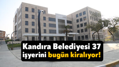 Kandıra Belediyesi de bünyesi bulunan 37 dükkanı 3 yıllığına kiraya