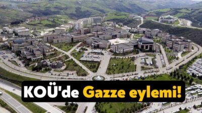 Kocaeli Üniversitesi Genç Akademi Kulübü üniversitenin kampüsünde eyleme hazırlanıyor. KOÜ'lü