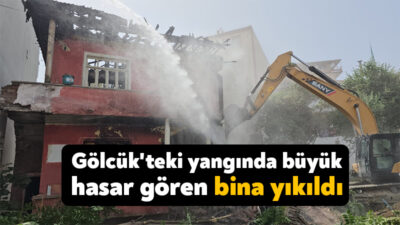 Gölcük Belediyesi, dün akşam çıkan yangın neticesinde büyük hasar gören