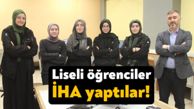 Kocaeli’de lise öğrencileri 120 santimetre kanat açıklığına sahip ve